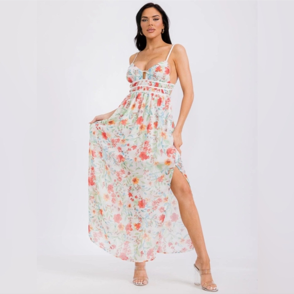NWT Promesa Floral Maxi Dress 12